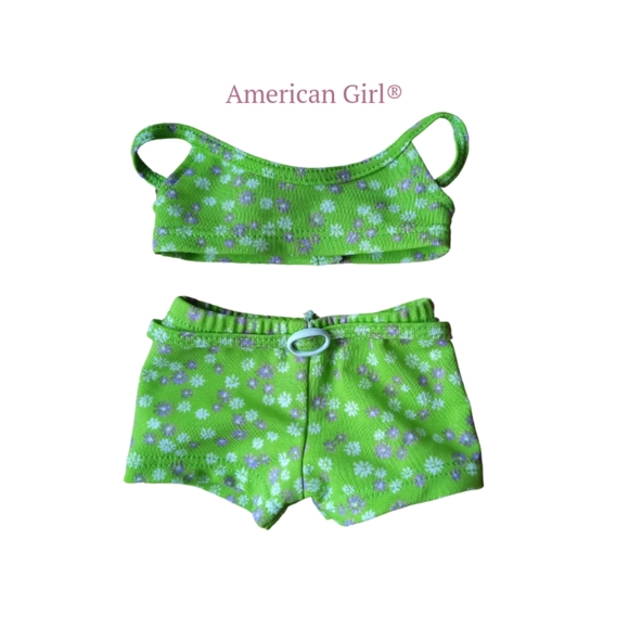 AMERICAN GIRL Vintage Swimsuit Green - Picture 1 of 5